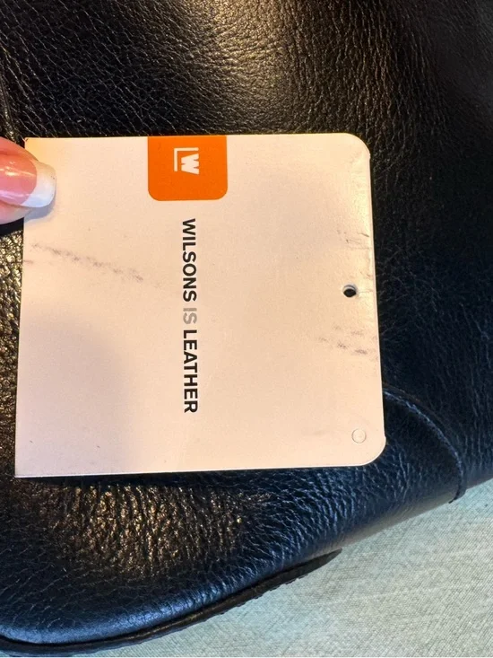 Wilsons Leather Black Hobo Shoulder Bag with Gold Hardware - Picture 4 of 9